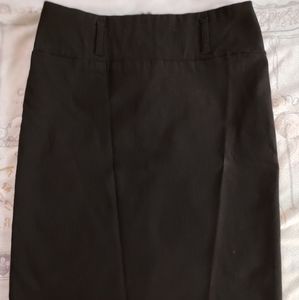 Black Pencil Skirt with back slit, size small